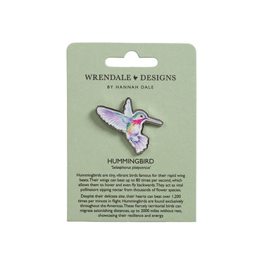 Wrendale Designs 'Wisteria Wishes' Hummingbird Pin Badge| Online For Equine