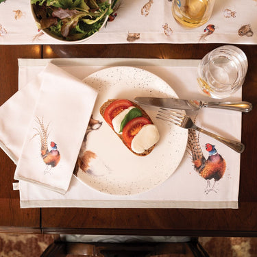 Wrendale Designs 'Woodlanders' Set Of Four Woodland Animal Fabric Napkins| Online For Equine
