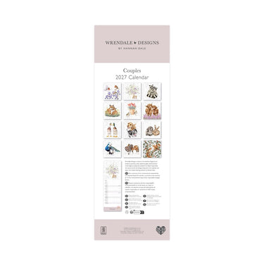 Wrendale Designs 'Yours And Mine' Couples Slim Calendar 2027| Online For Equine