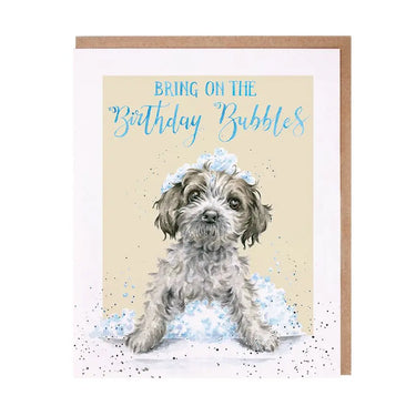 Buy Wrendale 'Birthday Bubbles' Puppy Birthday Card| Online for Equine