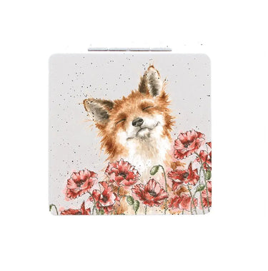 Buy Wrendale 'Poppy Field' Fox Compact Mirror| Online for Equine