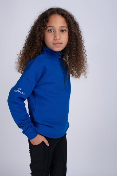 Buy Mochara Half Zip Sweatshirt in Cobalt Blue Young Rider | Online for Equine