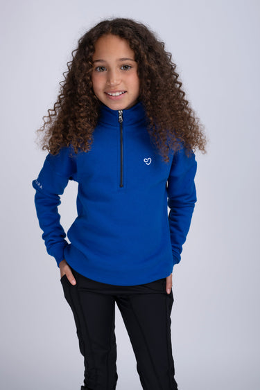 Buy Mochara Half Zip Sweatshirt in Cobalt Blue Young Rider | Online for Equine