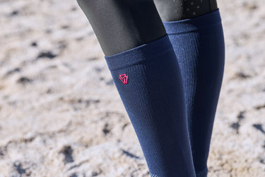 Buy Weatherbeeta Compression Knee Length Riding Sock Navy/Bright Pink | Online for Equine