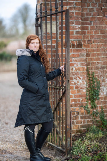 Buy the Le Mieux Waterproof Long Riding Coat - Black | Online for Equine