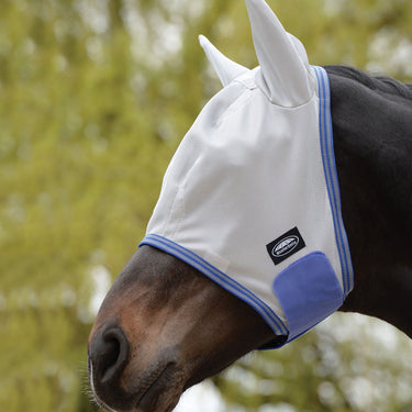 Buy the WeatherBeeta Grey/Blue/Grey ComFiTec Airflow Mask | Online for Equine