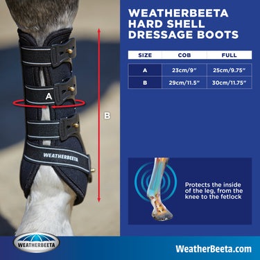 Weatherbeeta Black Hard Shell Dressage Boots