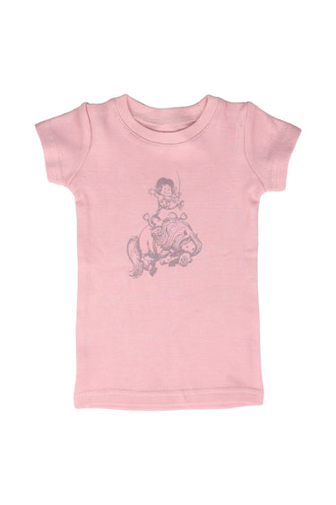 Hy Equestrian Thelwell Mini Tots T-Shirt Pastel Pink