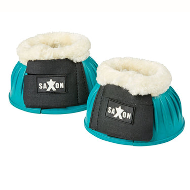 Buy The Saxon Fleece Trim Rubber Bell Boots | Online For Equine 