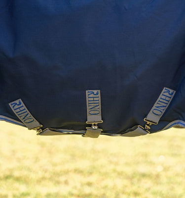 Horseware Ireland Rhino Turnout Rug 100G Navy / Titanium Grey & Classic Blue