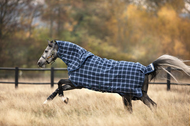 Horseware Ireland Rhino Plus Turnout Rug 450G Vl Navy Check / Indigo