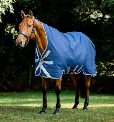 Horseware Ireland Rhino Wug Turnout Rug 100G Navy / Titanium Grey & Classic Blue