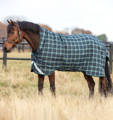 Horseware Ireland Rhino Wug Turnout Rug 100G Hunter Check / Navy & Green 