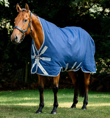 Horseware Ireland Rhino Wug Turnout Rug 0G Navy / Titanium Grey & Classic Blue