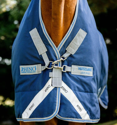 Horseware Ireland Rhino Wug Turnout Rug 0G Navy / Titanium Grey & Classic Blue