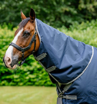 Horseware Ireland Amigo 1200D Xl Turnout Rug Hood 150G Navy / Titanium Grey & Silver