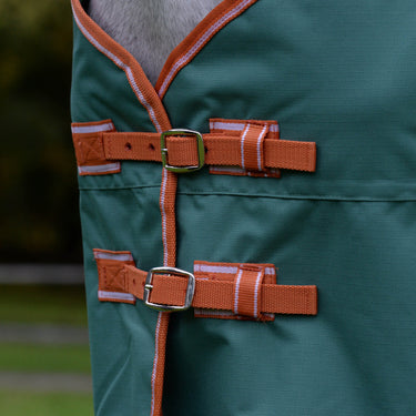 Weatherbeeta Green/Burnt Orange/White Comfitec Tyro Standard Neck Lite Plus Turnout Rug