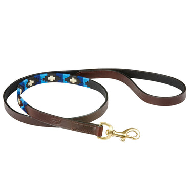 Buy Weatherbeeta Polo Leather Cowdray Brown/Blue/Blue Dog Lead | Online for Equine