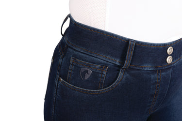 Hy Equestrian Elevate Style Denim Breeches Dark Blue
