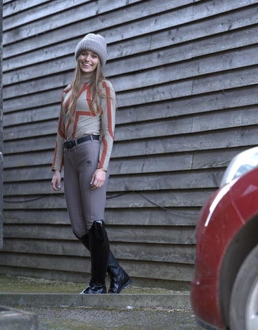 Buy Pikeur Print Ladies Long Sleeved Soft Taupe Base Layer| Online for Equine