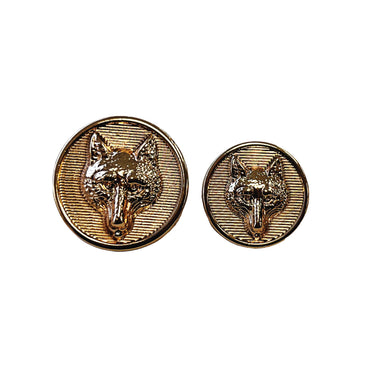 Equetech Gold Unisex Foxhead Buttons Set (4L / 4S pieces)