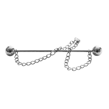 Equetech Silver Unisex Collar Pin & Chain