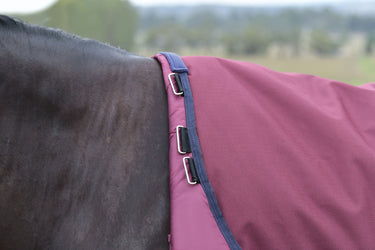 Weatherbeeta Comfitec Essential Turnout Detach-A-Neck 50G Burgundy/ Navy