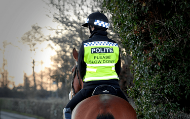 Equisafety Adult Polite "Please Slow Down" Hi Viz Waistcoat