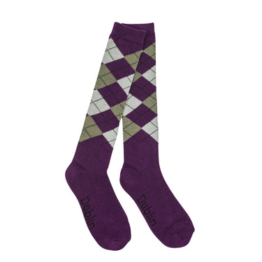 Dublin Purple/Ash Argyle Socks