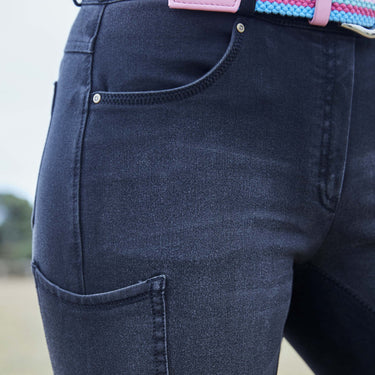Dublin Blue Denim/Navy Shona Full Suede Seat Denim Breeches