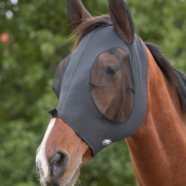 Weatherbeeta Black/Black Deluxe Stretch Bug Eye Saver With Ears