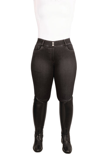 Hy Equestrian Elevate Style Denim Breeches Black