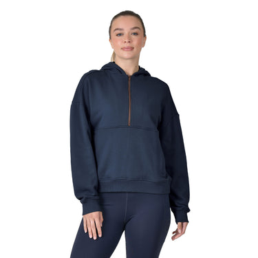 Dublin 1/4 Zip Hooded Fleece Pullover Navy