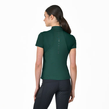 Dublin 1/4 Zip Breathable Short Sleeve Top Dark Emerald Green