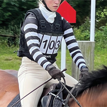 Equetech Black Children's Teen Eventing Cross Country Number Bib