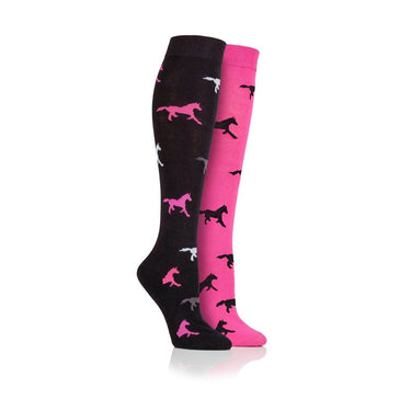 Storm Bloc Black/Pink Ladies Midweight Knee High Socks