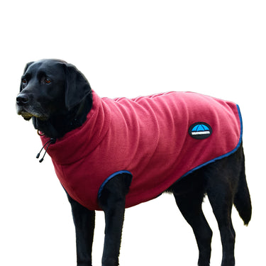 Weatherbeeta Comfitec Fleece Zip Dog Coat Burgundy/ Navy