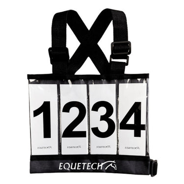 Equetech Black Children's Teen Eventing Cross Country Number Bib