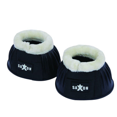 Buy The Saxon Fleece Trim Rubber Bell Boots | Online For Equine 