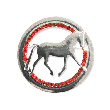 Buy Equetech Dressage Provincial Stock Pin -Silver / Red| Online for Equine
