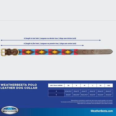 Buy Weatherbeeta Polo Leather Cowdray Brown/Blue/Blue Dog Collar | Online for Equine