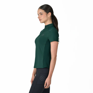 Dublin 1/4 Zip Breathable Short Sleeve Top Dark Emerald Green