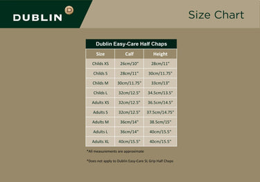 Buy Dublin Easy-Care Adults Half Chaps| Online for Equine