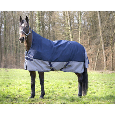 Buy Equi-Thème Tyrex 600D 300G High Neck Turnout Rug - Navy/Grey| Online for Equine
