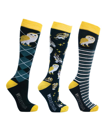 Hy Equestrian Night Owl Socks (Pack of 3)| Online For Equine