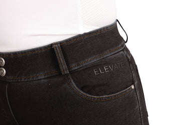 Hy Equestrian Elevate Style Denim Breeches Black