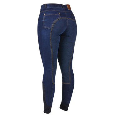 Buy the Dublin Blue Shona Full Suede Seat Denim Breeches | Online for Equine