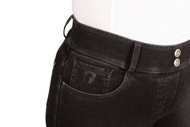 Hy Equestrian Elevate Style Denim Breeches Black