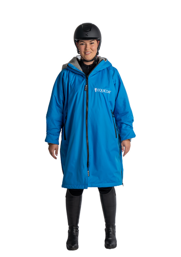 Buy Equicoat Adults Blue Waterproof Dry Robe | Online for Equine