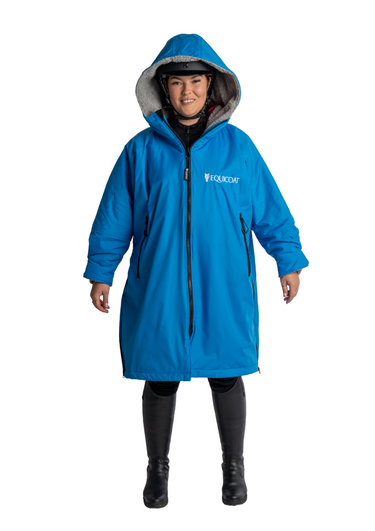 Buy Equicoat Adults Blue Waterproof Dry Robe | Online for Equine